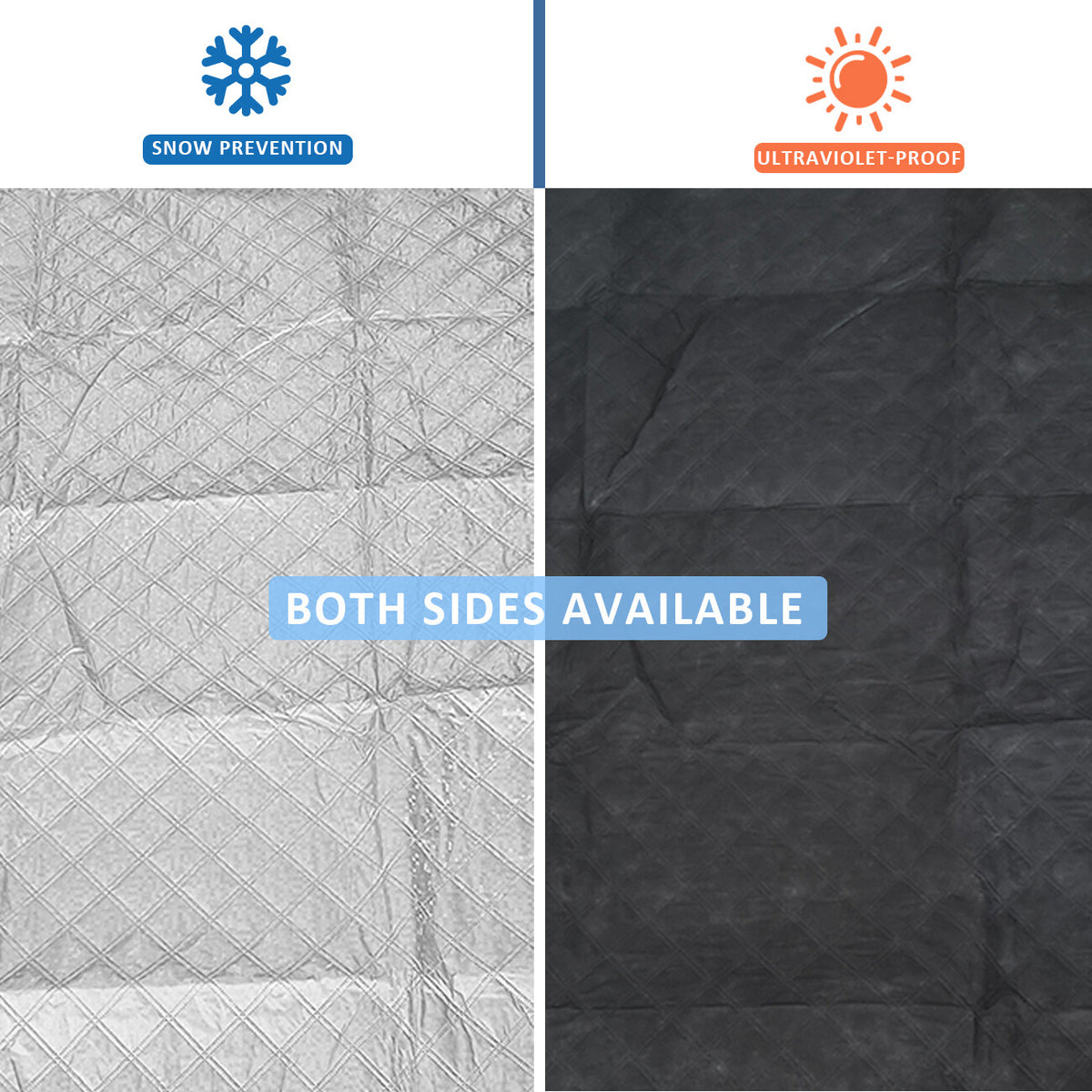 Folded magnetic windshield snow cover