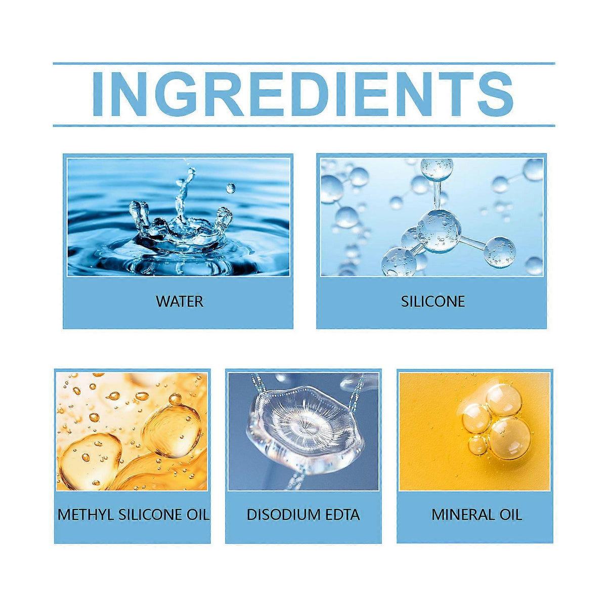 Ceramic detail spray ingredients: water, silicone, methyl silicone oil, disodium EDTA, mineral oil
